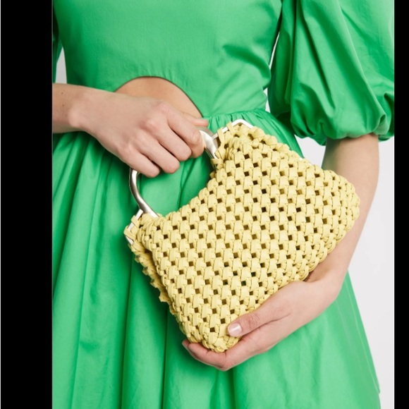 Aje Handbags - AJE Weave Bag Clutch Yellow
